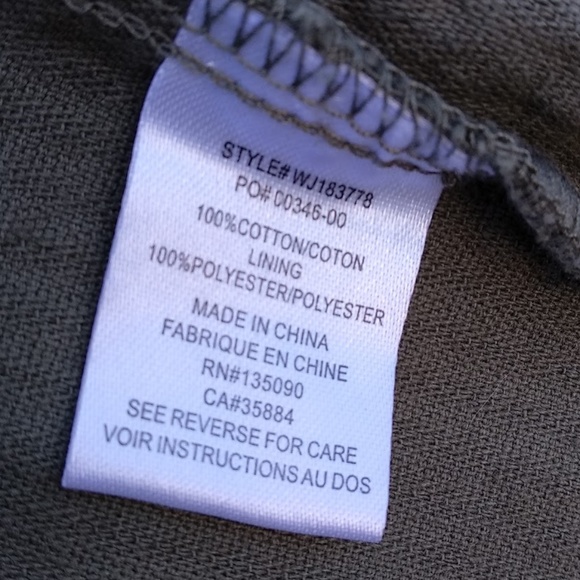 White Crow | Size Small 70's Inspired 100% Cotton Olive Corduroy Sherpa Jacket - Picture 10 of 10